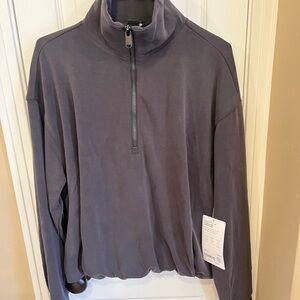 NWT Athleta Black Quarter-Zip bubble  Pullover size XS